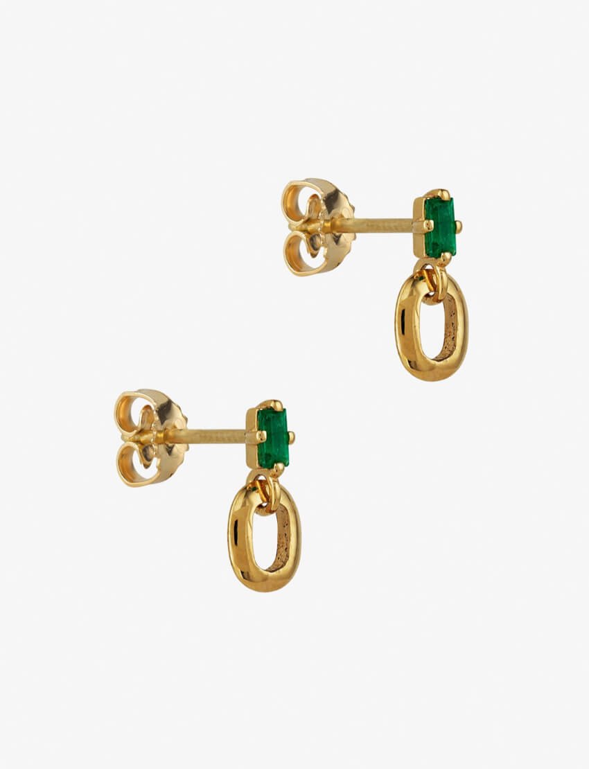 Emerald Gem Earrings 