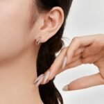 Cubic Zirconia Stone Paperclip Shaped Jewelry 18k Gold Plated Earrings S925 Women's Silver Earrings