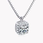 925 sterling silver Zirconia Pendant Necklace Ladies Fashion Necklace