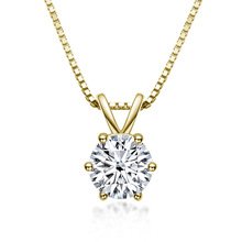 925 Sterling Silver Zirconia Pendant Necklace Ladies Fashion Necklace