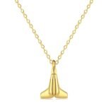 925 Sterling Silver Necklace Ladies Gold Plated,Waterproof,Gold Necklace for Women and Girls