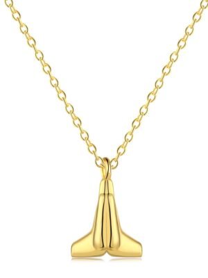 925 Sterling Silver Necklace Ladies Gold Plated,Waterproof,Gold Necklace for Women and Girls