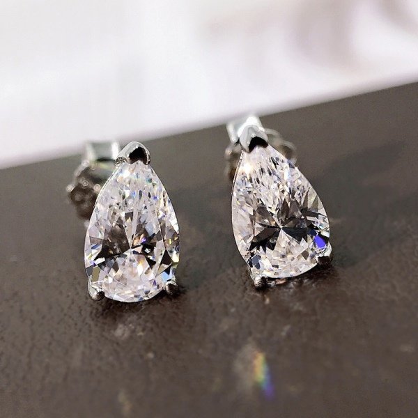 925 Sterling Silver Earrings Ladies Gold Plated,Waterproof  for Women and Girls