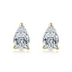 925 Sterling Silver Earrings Ladies Gold Plated,Waterproof  for Women and Girls