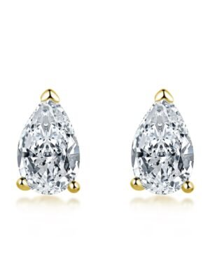 925 Sterling Silver Earrings Ladies Gold Plated,Waterproof  for Women and Girls